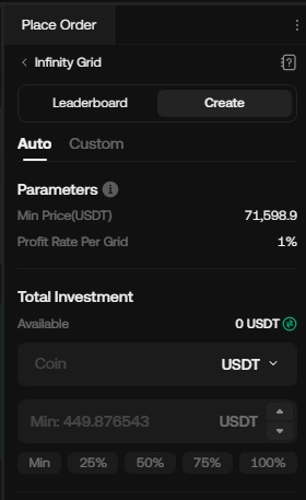 kucoin infinity grid bot
