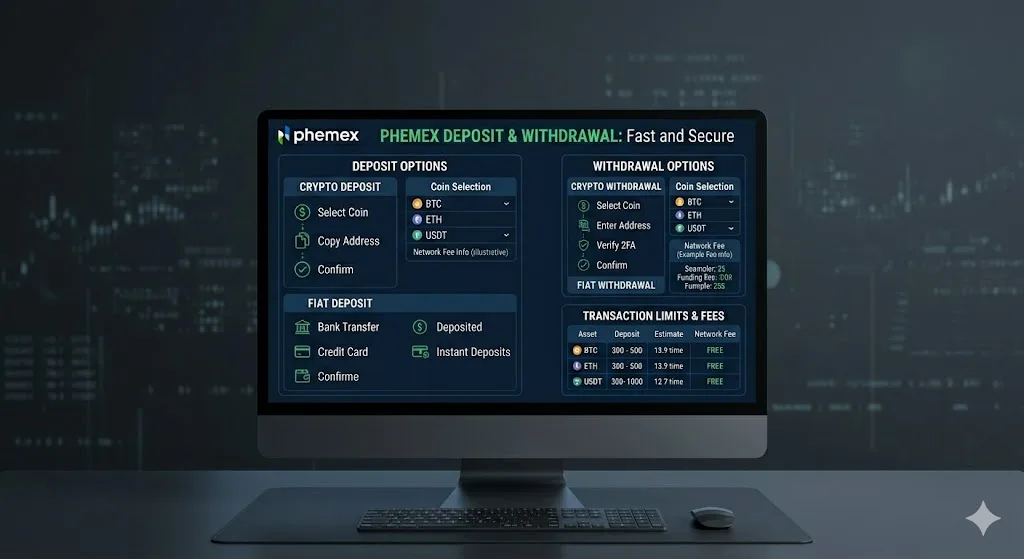 phemex deposit and withdrawal